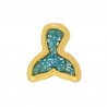Placcato in oro 24K / 0,12 µm / Azzurro glitterato
