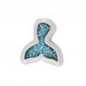 999° Silver Antique Plated/ 5µm/ Glitter Light Blue