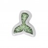 999° Silver Antique Plated/ 5µm/ Glitter Green