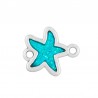 Placcato argento antico 999° / 5 µm / Glitter turchese AB
