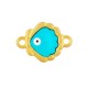 Enameled Zamak Connector Shell with Evil Eye 13x14mm