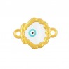 Plaqué or 24 carats/ 0,12 µm/ Transparent Turquoise/ Blanc/ Noir