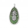 999° Silver Antique Plated/ 5µm/ Glitter Green