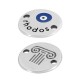 Enameled Zamak Connector Round “rhodos” with Evil Eye 14mm