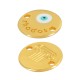 Connettore Rotondo in Zama Smaltata Rhodos con Occhio Malvagio 14 mm