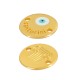 Enameled Zamak Connector Round “santorini” with Evil Eye 14mm