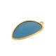 Enameled Zamak Pendant Oval Irregular Frame 24x38mm