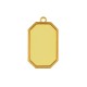 Ciondolo in Zama Smaltata con Cornice Ottagonale 22X34 mm