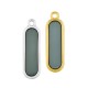 Cadre Ovale Émaillé en Zamak pour Pendentif 10 x 30 mm