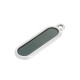 Cadre Ovale Émaillé en Zamak pour Pendentif 10 x 30 mm
