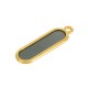 Ciondolo Ovale in Zama Smaltata con Cornice 10X30 mm