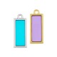Enameled Zamak Charm Rectangular Frame 11x25mm
