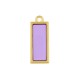 Colgante de Metal Zamak Marco Rectangular con Esmalte 11x25mm