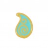 Plaqué or 24 carats/ 0,12 µm/ Howlite turquoise