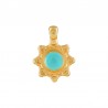 Chapado en Oro de 24 Quilates/ 0,12 µm/ Turquesa