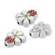 Curseur en Zamak Émaillé Daisy Ladybug 6 x 17 mm Ø 2 mm