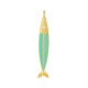 Enameled Zamak Pendant Fish 10x55mm
