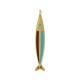 Enameled Zamak Pendant Fish 10x55mm