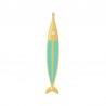 24K Gold Plated/ 0.12µm/ Turquoise Howlite/ Ivory