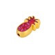 Curseur en Zamak Ananas avec Émail 4x10 mm (Ø1.6 mm)
