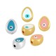 Perle en Zamak Émaillé en Forme de Goutte avec œil Maléfique 7 x 8 mm Ø 1.6 mm