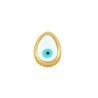 Plaqué or 24 carats / 0,12 µm / Blanc / Turquoise howlite / Noir