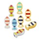 Perla in Zama Smaltata a Forma di Pesce 13X6 mm Ø1.6 mm