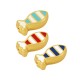 Perla in Zama Smaltata a Forma di Pesce 13X6 mm Ø1.6 mm
