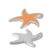 Enameled Zamak Charm Starfish 24mm