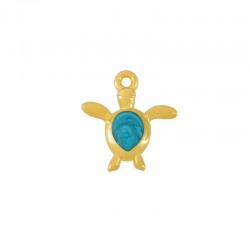 Charm Tortue en Zamak Émaillé 17 x 16 mm