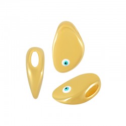 Charm Ovale en Zamak Émaillé avec œil Maléfique 12 x 19 mm Ø 5.6 x 2.6 mm