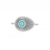999° Argent plaqué antique/ 5 µm/ Howlite Turquoise/ Blanc/ Noir