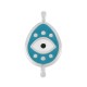 Conector Zamak Esmaltado en Forma de Lágrima con ojo Turco 12 x 15 mm