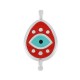 Conector Zamak Esmaltado en Forma de Lágrima con ojo Turco 12 x 15 mm