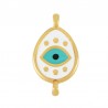 Oro 24K/0,12Μm  Blanco/ Turquesa Howlita/ Negro