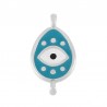 Argent antique plaqué 999° / 5 µm / Bleu azur / Blanc / Noir