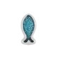 Enameled Zamak Bead Fish 13x7mm Ø1.6mm