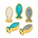Perle en Zamak Émaillé Poisson 13 x 7 mm Ø 1.6 mm