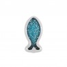999° Silver Antique Plated/ 5µm/ Glitter Light Blue