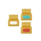 Colgante de Metal Zamak Rectangular con Esmalte 8x5mm( (Ø1.7mm)