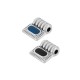 Enameled Zamak Charm Rectangular 8x5mm Ø1.7mm