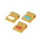 Charm Rectangulaire en Zamak Émaillé 8 x 5 mm Ø 1.7 mm