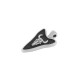 Enameled Zamak Charm Triangle with Bull Head 17x25mm