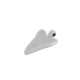 Enameled Zamak Charm Triangle with Bull Head 17x25mm
