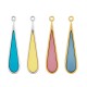 Enameled Zamak Pendant Teardrop 11x50mm