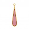 24K Gold Plated/ Transparent Pink