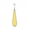 999° Argent antique plaqué/ 5 µm/ Jaune transparent