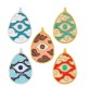 Z/A OVAL 22*28MM+EN.24K GOLD PEARL RED/PEARL WHITE/JADE