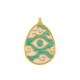 Z/A OVAL 22*28MM+EN.24K GOLD PEARL RED/PEARL WHITE/JADE