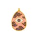 Z/A OVAL 22*28MM+EN.24K GOLD PEARL RED/PEARL WHITE/JADE